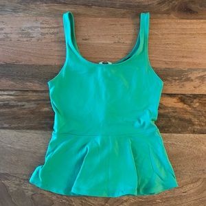 Express Green Peplum Top